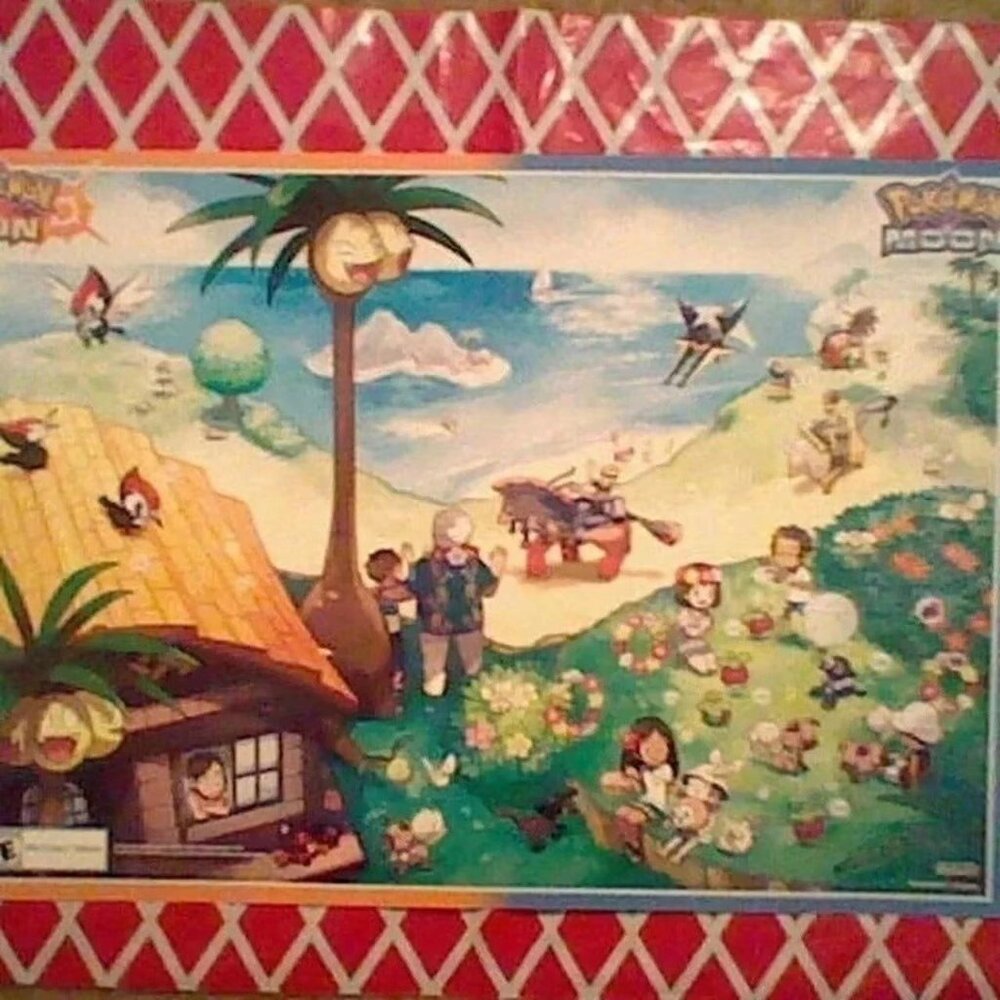 Pokemon Sun & Moon Alola Glossy Poster, Approx 17" x 11" big. 2016 Target Promo!